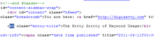 Place your keywords in H1 tags, preferably the title