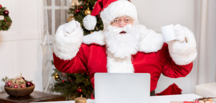 Santa with Laptop