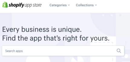 Shopify app store screenshot