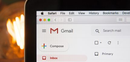 close up of email inbox