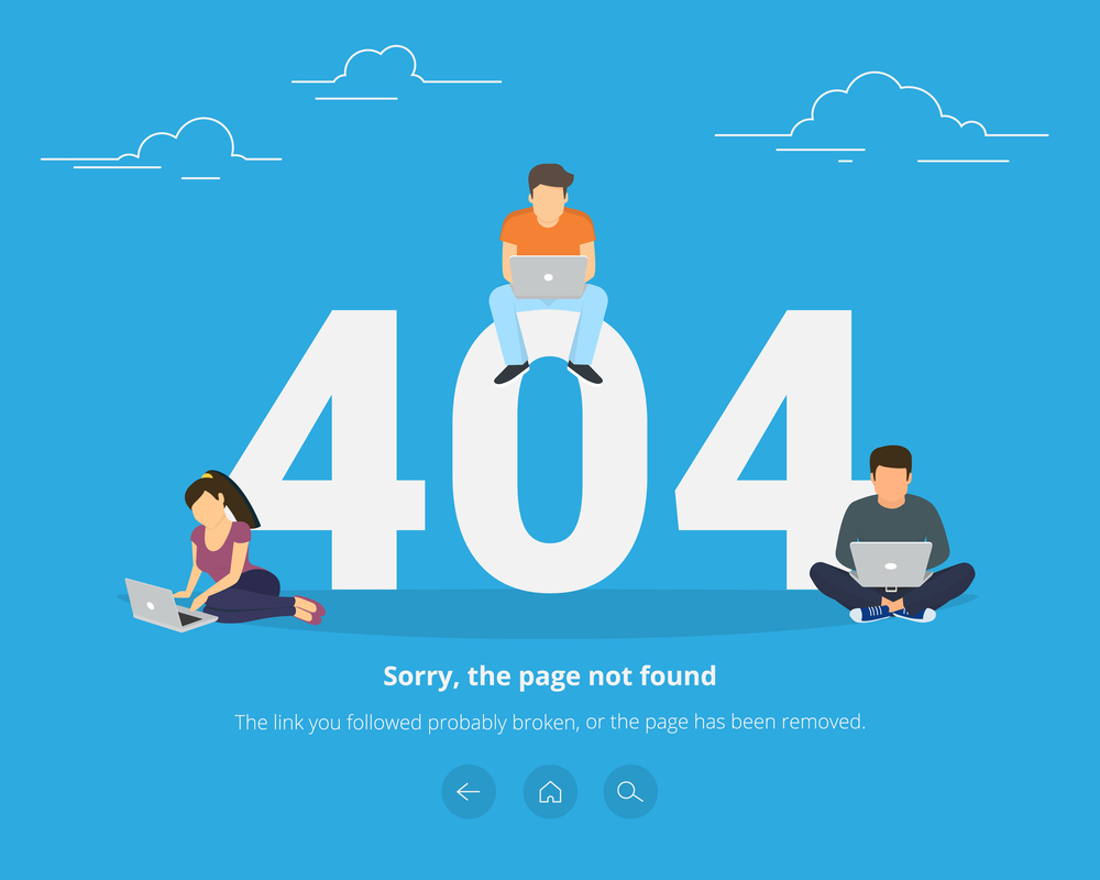 Error page not found concept illustration